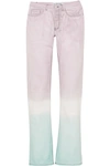 LOEWE TIE-DYED HIGH-RISE STRAIGHT-LEG JEANS