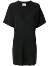 LANEUS LANEUS PLAIN T-SHIRT DRESS - BLACK,ABD120112834395