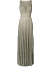 ANTONINO VALENTI pleated plunge neck gown,5274AV18S7012824525