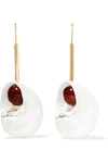 LOEWE SNAILS GOLD-TONE, RESIN AND SHELL EARRINGS