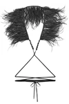 ANN DEMEULEMEESTER COTTON, BEAD AND FEATHER NECKLACE