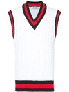 EDUCATION FROM YOUNGMACHINES EDUCATION FROM YOUNGMACHINES RIBBED CONTRAST VEST - WHITE,65N307020212846851