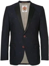 EDUCATION FROM YOUNGMACHINES EDUCATION FROM YOUNGMACHINES CHERRY EMBROIDERED BLAZER - BLACK,65D287042812846844