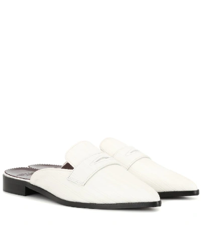 Bougeotte Satin Mules In White