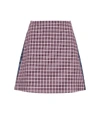 BURBERRY CHECKED COTTON-BLEND MINISKIRT,P00319373