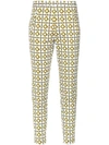 ANDREA MARQUES ANDREA MARQUES TILE PRINT SKINNY TROUSERS - EST AZULEJO REND OCRE,CALCASKINNY12519421