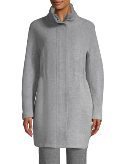 Peserico Wool Zip-front Jacket In Grey