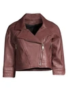 YIGAL AZROUËL Cropped Leather Moto Jacket