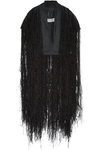 RICK OWENS SILK-ORGANZA AND FEATHER VEST,3074457345618560521