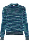 M MISSONI WOMAN CROCHET-KNIT SWEATER TURQUOISE,GB 7789028784211852