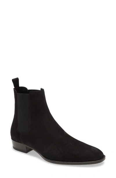 Saint Laurent Wyatt Chelsea Boot In Nero