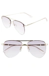 LE SPECS THE PRINCE 57MM AVIATOR SUNGLASSES - GOLD,LSP1602147