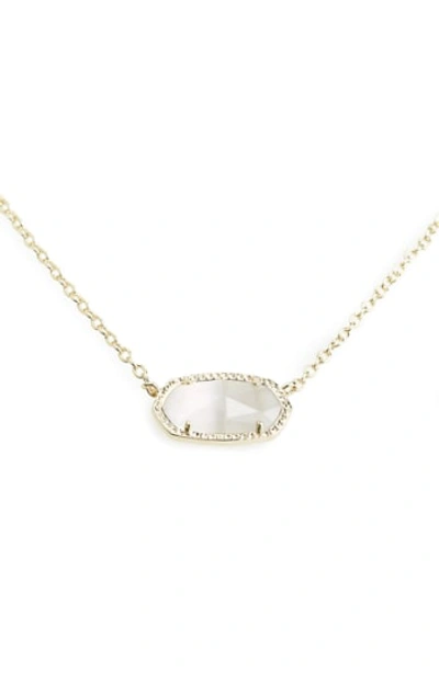 Kendra Scott 14k Gold Plated Elisa Pendant Necklace In Ivory Mother Of Pearl
