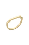 Monica Vinader Signature 18ct Yellow-gold Vermeil Thin Ring In Gold