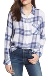 Rails Charli Shirt In Lapis Coast White
