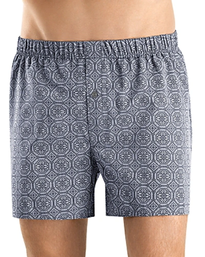 Hanro Fancy Woven Boxers In Floral Ornament