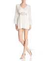 MOLLY BRACKEN CROCHET-INSET ROMPER,P989E18