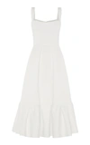 Rachel Gilbert Cora Frill Hem Dress In White