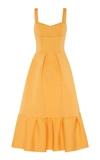 Rachel Gilbert Cora Frill Hem Dress In Yellow