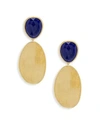 MARCO BICEGO Lunaria Gemstone & Yellow Gold Oval Drop Earrings,0400097102789