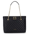 LOVE MOSCHINO Quilted Chain Faux Leather Tote,0400097381400