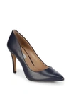Saks Fifth Avenue Cady Leather Pumps In Navy