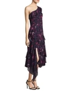 TANYA TAYLOR Isua Floral Ruffled Silk Midi Dress,0400097519163
