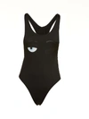 Chiara Ferragni Eyes Printed One Piece Swimsuit In Nero