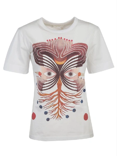 Chloé Short-sleeve Graphic-print Cotton Jersey T-shirt In White