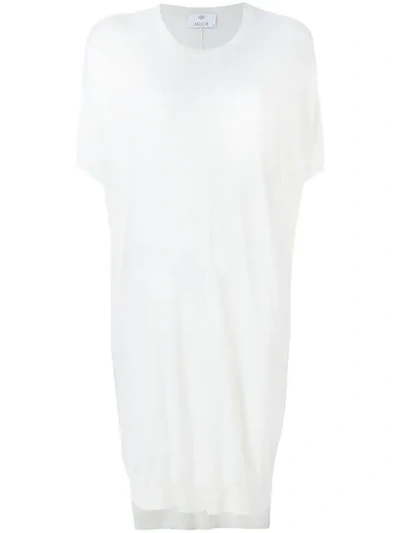 Allude Jumper Dress In White
