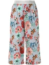 I'M ISOLA MARRAS I'M ISOLA MARRAS FLORAL PRINT CROPPED TROUSERS - BLUE,1M9519TGF212837049