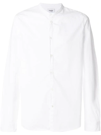Dondup Mandarin Collar Shirt In White