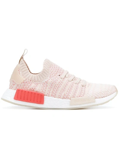 Adidas Originals Nmd R1 Rubber-trimmed Primeknit Trainers In Pink