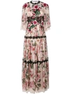 DOLCE & GABBANA ROSE MAXI EVENING DRESS,F67P4ZGDH4512705690