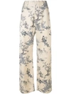 ERMANNO GALLAMINI PRINTED STYLE FLARED TROUSERS,EGSS18070112836857