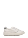 PHILIPPE MODEL WHITE-SILVER MADELEINE LEATHER SNEAKERS,10561181