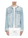 Ih Nom Uh Nit In Nom Uh Nit Denim Jacket With Print On The Back In Blu