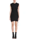 ALEXANDER WANG T RUCHED BLACK SLEEVELESS JERSEY DRESS,10560806