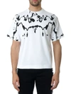 DIESEL BLACK GOLD WHITE COTTON INK STAMPS T-SHIRT,10561190