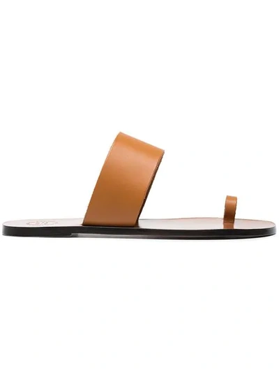 Atp Atelier Brown Astrid Leather Sandals