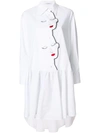 VIVETTA VIVETTA ASYMETRIC COLLARED LONGSLEEVED SHIRT DRESS - WHITE,VP551MULIPHAIN12833638