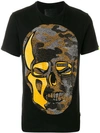 PHILIPP PLEIN embellished skull print T-shirt,MTK1803PJY002N12803633