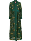 F.R.S FOR RESTLESS SLEEPERS F.R.S FOR RESTLESS SLEEPERS EMBROIDERED LONG-SLEEVE dressing gown - GREEN,AB00063212841052