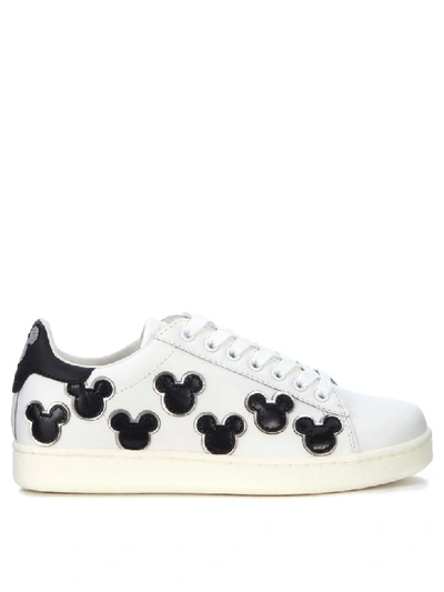 Moa Master Of Arts Trainer Moa Mickey Mouse In Pelle Bianca E Nera In Bianco