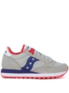 SAUCONY JAZZ GREY AND PURPLE SUEDE AND NYLON SNEAKER,10561758