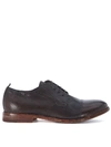 MOMA BROWN LEATHER LACE UP,10561782