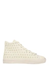 GIENCHI JEAN MICHEL HI WHITE SUEDE SNEAKERS,10561814