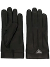 Prada Leather Gloves - Black In Black