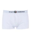 Dolce & Gabbana Two-way-stretch Jersey Regular-fit Boxers With Emblem In White