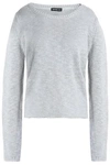 JAMES PERSE JAMES PERSE WOMAN COTTON AND LINEN-BLEND SWEATER LIGHT GRAY,3074457345619272810